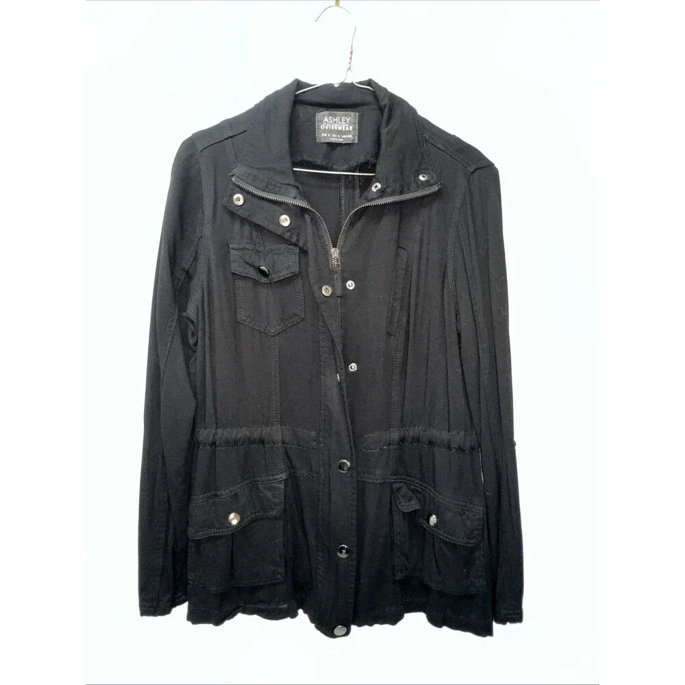 Ashley by 26‎ International Outerwear Jacket - Black -Women's Size Small